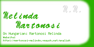 melinda martonosi business card